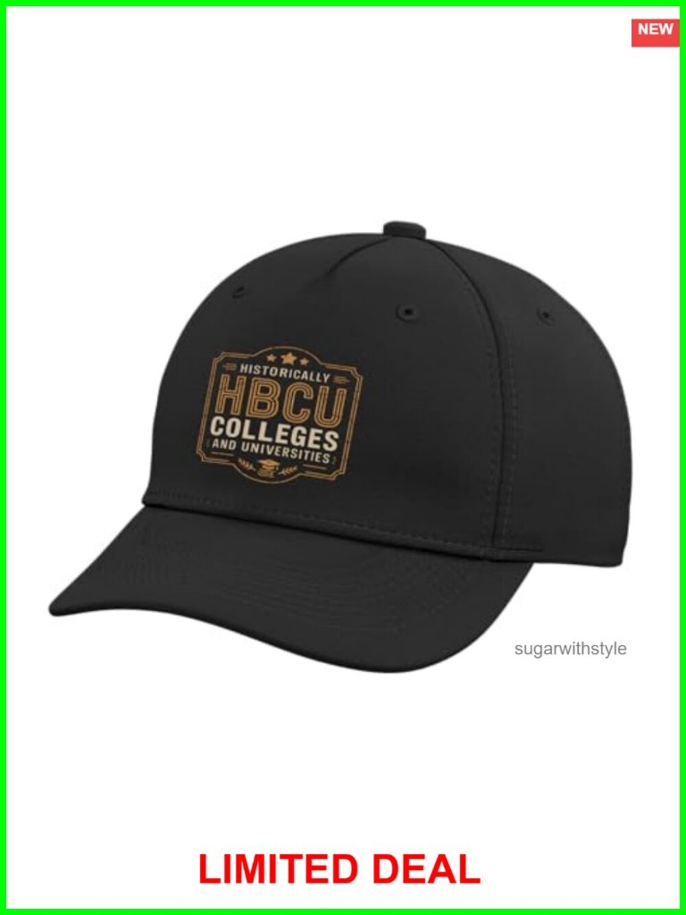HBCU Grad Adjustable Baseball Hat Five-Panel Structured Collegiate Cap